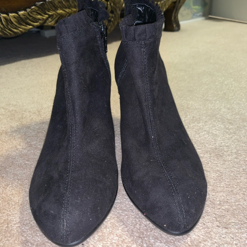 Black mini booties
